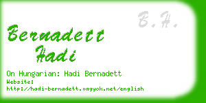 bernadett hadi business card